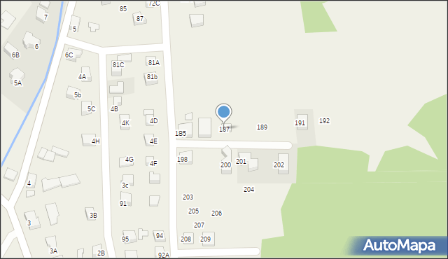 Złockie, Złockie, 187, mapa Złockie