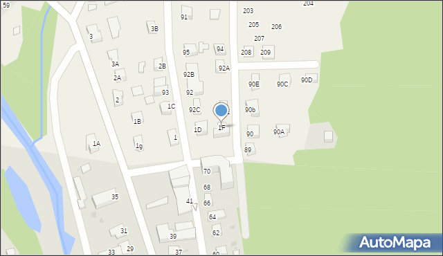 Złockie, Złockie, 1F, mapa Złockie