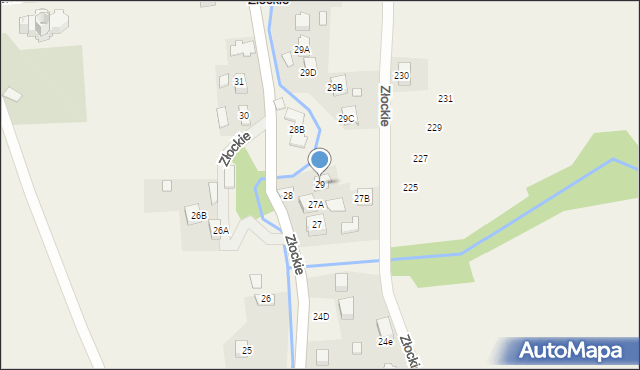 Złockie, Złockie, 29, mapa Złockie