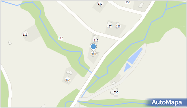 Złockie, Złockie, 58B, mapa Złockie