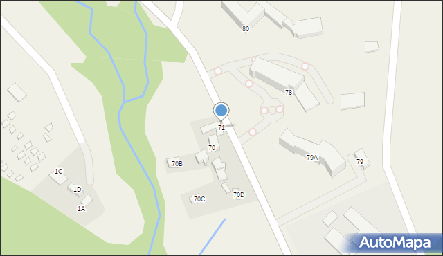 Złockie, Złockie, 71, mapa Złockie