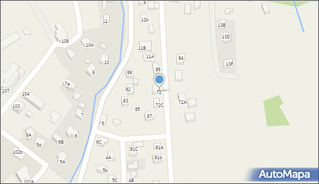 Złockie, Złockie, 72, mapa Złockie