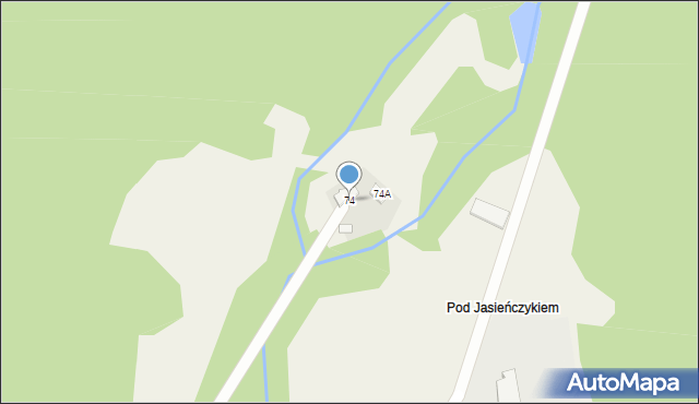 Złockie, Złockie, 74, mapa Złockie