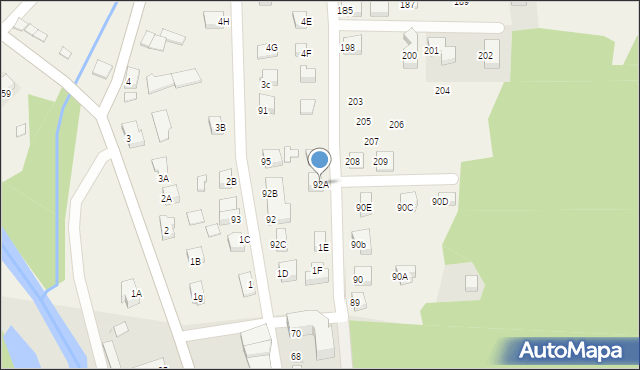 Złockie, Złockie, 92A, mapa Złockie