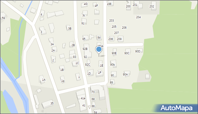 Złockie, Złockie, 92d, mapa Złockie