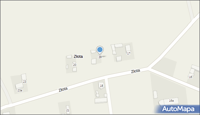 Złota, Złota, 19, mapa Złota