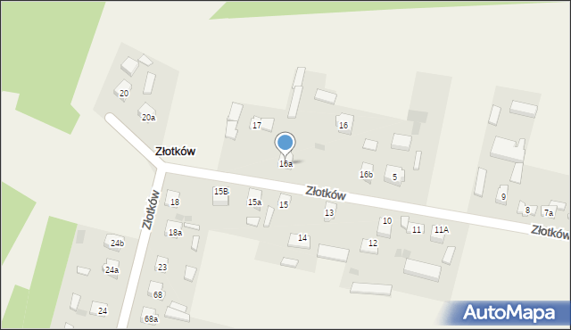 Złotków, Złotków, 16a, mapa Złotków