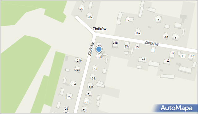 Złotków, Złotków, 18a, mapa Złotków
