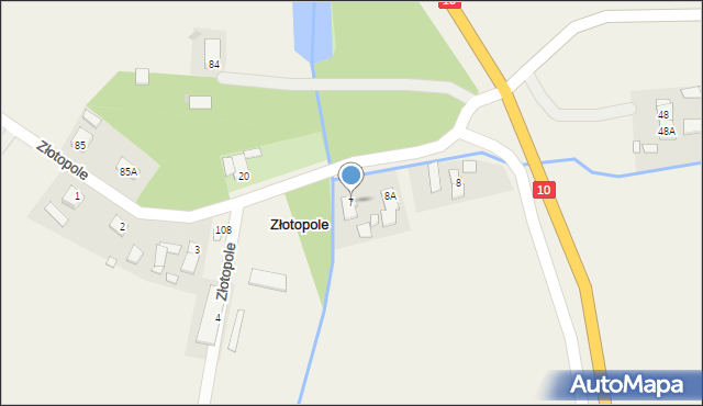 Złotopole, Złotopole, 7, mapa Złotopole