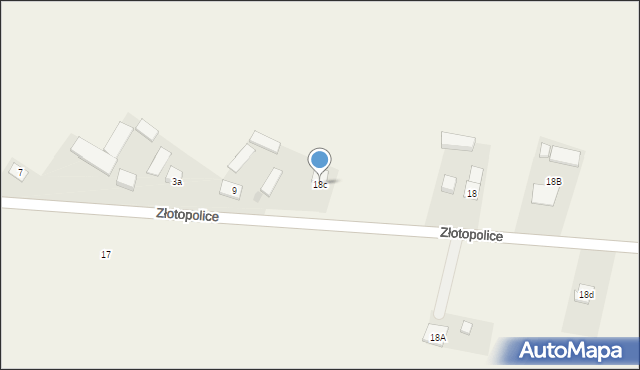 Złotopolice, Złotopolice, 18c, mapa Złotopolice