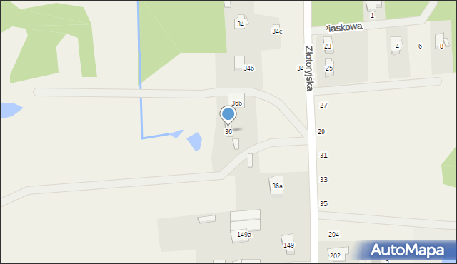 Złotoryjsko, Złotoryjska, 36, mapa Złotoryjsko