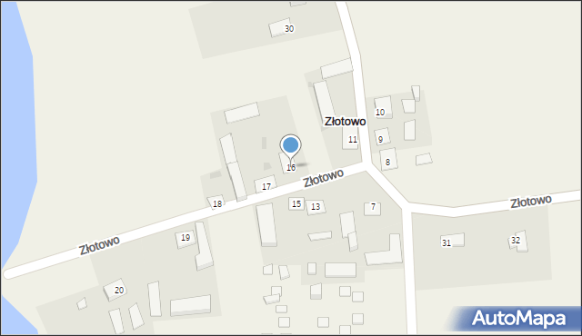 Złotowo, Złotowo, 16, mapa Złotowo