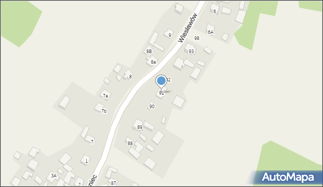 Złożeniec, Złożeniec, 91, mapa Złożeniec