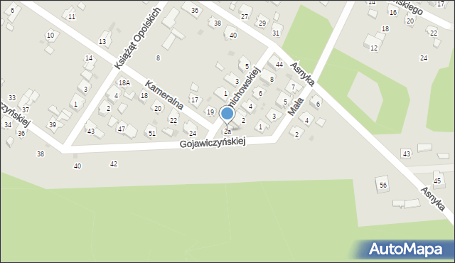 Kędzierzyn-Koźle, Żmichowskiej Narcyzy, 2a, mapa Kędzierzyna-Koźle