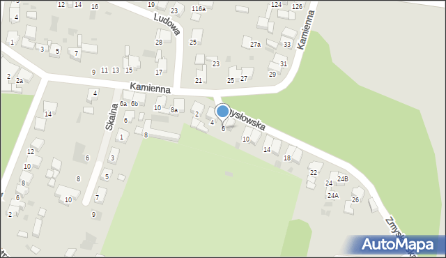 Krotoszyn, Zmysłowska, 6, mapa Krotoszyna