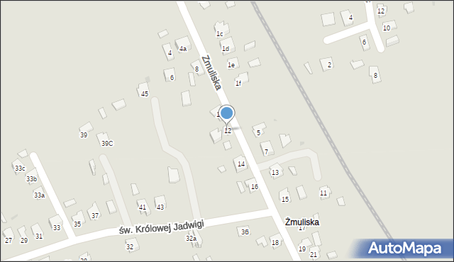Leżajsk, Zmuliska, 12, mapa Leżajsk