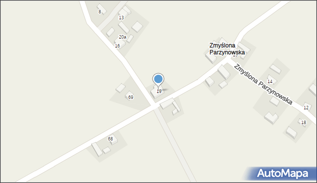 Parzynów, Zmyślona Parzynowska, 19, mapa Parzynów