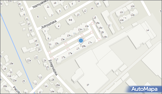 Poznań, Żmigrodzka, 17j, mapa Poznania