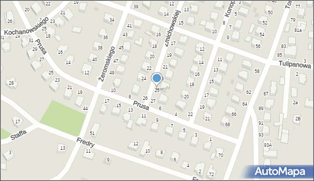 Rawa Mazowiecka, Żmichowskiej, 25, mapa Rawa Mazowiecka