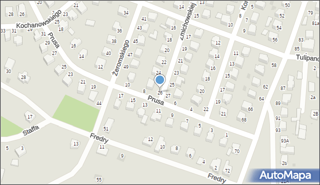 Rawa Mazowiecka, Żmichowskiej, 26, mapa Rawa Mazowiecka