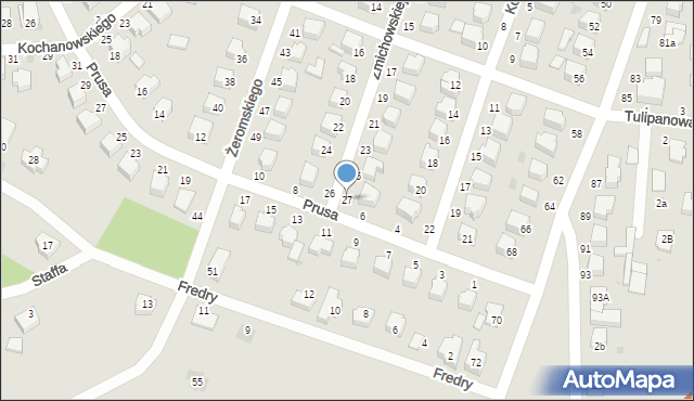 Rawa Mazowiecka, Żmichowskiej, 27, mapa Rawa Mazowiecka