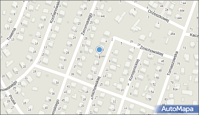 Rawa Mazowiecka, Żmichowskiej, 8, mapa Rawa Mazowiecka