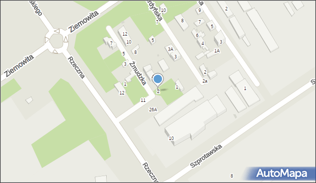 Warszawa, Żmudzka, 2, mapa Warszawy