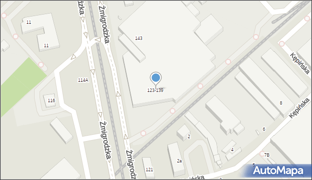 Wrocław, Żmigrodzka, 123-139, mapa Wrocławia