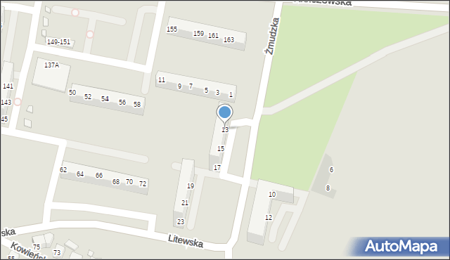 Wrocław, Żmudzka, 13, mapa Wrocławia