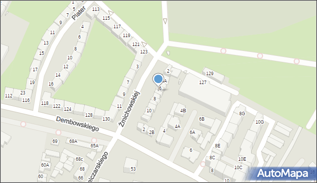 Wrocław, Żmichowskiej Narcyzy, 6A, mapa Wrocławia