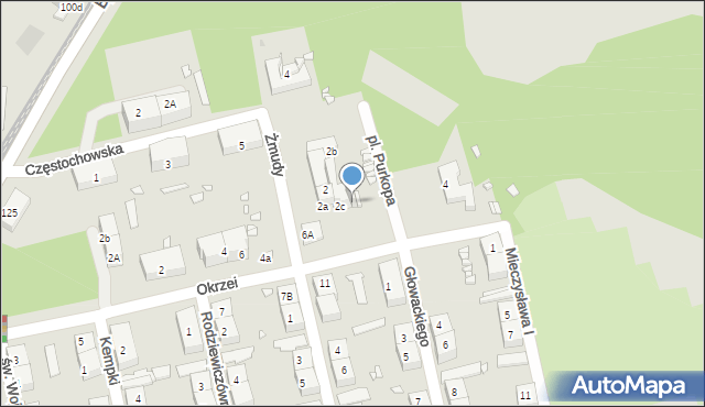 Zabrze, Żmudy Karola, 2d, mapa Zabrza
