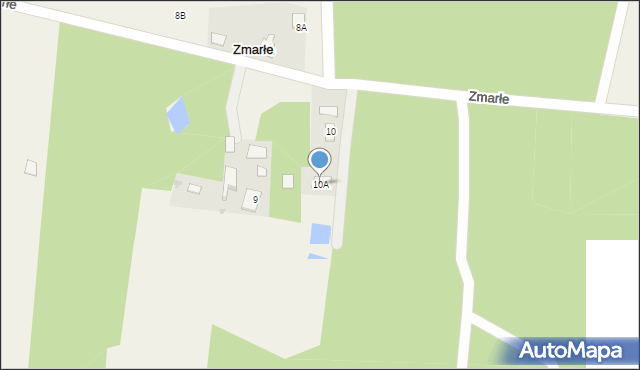 Zmarłe, Zmarłe, 10A, mapa Zmarłe