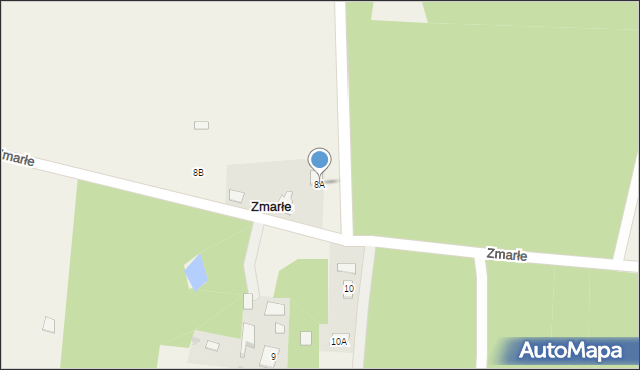Zmarłe, Zmarłe, 8A, mapa Zmarłe