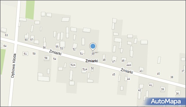 Żmiarki, Żmiarki, 49, mapa Żmiarki