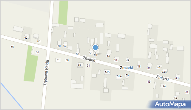 Żmiarki, Żmiarki, 53, mapa Żmiarki
