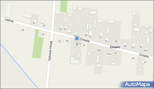 Żmiarki, Żmiarki, 58, mapa Żmiarki
