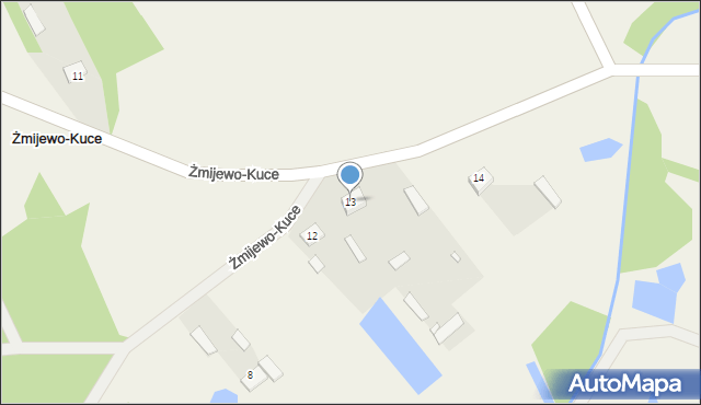 Żmijewo-Kuce, Żmijewo-Kuce, 13, mapa Żmijewo-Kuce