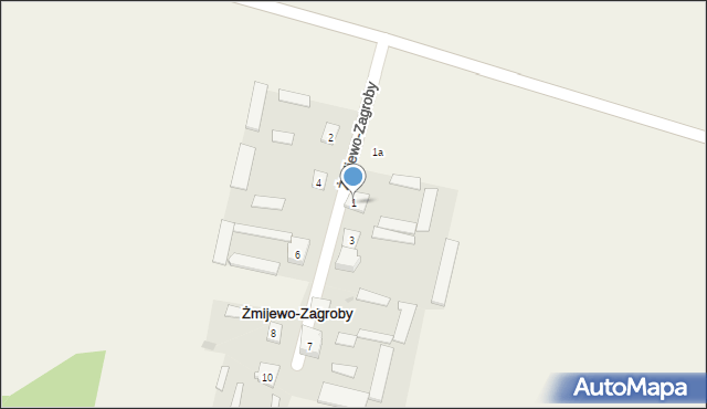 Żmijewo-Zagroby, Żmijewo-Zagroby, 1, mapa Żmijewo-Zagroby