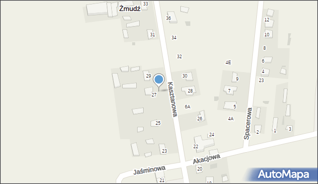 Żmudź, Żmudź, 43, mapa Żmudź