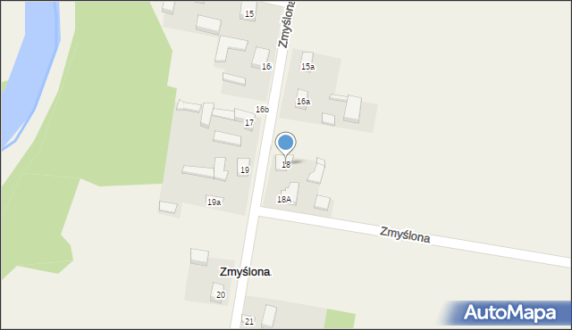 Zmyślona, Zmyślona, 18, mapa Zmyślona