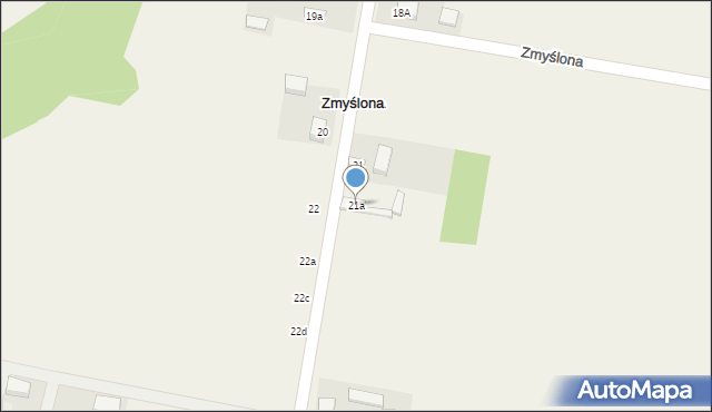 Zmyślona, Zmyślona, 21a, mapa Zmyślona