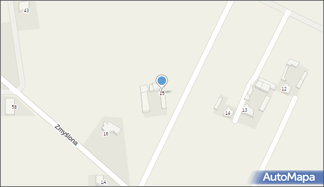Zmyślona, Zmyślona, 15, mapa Zmyślona