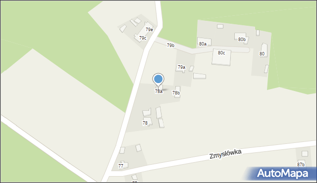 Zmysłówka, Zmysłówka, 78a, mapa Zmysłówka