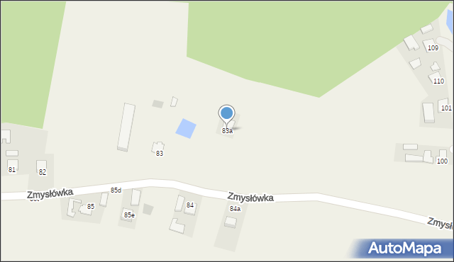 Zmysłówka, Zmysłówka, 83a, mapa Zmysłówka