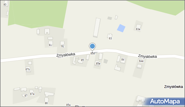 Zmysłówka, Zmysłówka, 85d, mapa Zmysłówka