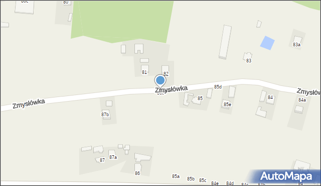 Zmysłówka, Zmysłówka, 86c, mapa Zmysłówka