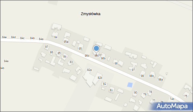 Zmysłówka, Zmysłówka, 96c, mapa Zmysłówka