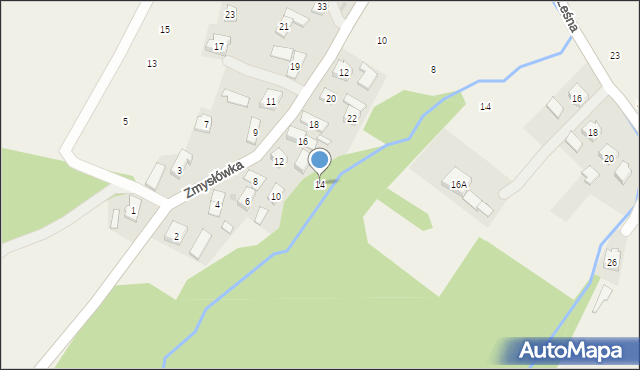 Zmysłówka, Zmysłówka, 14, mapa Zmysłówka