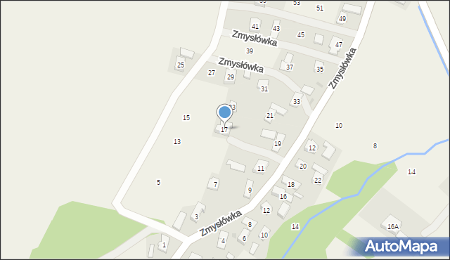 Zmysłówka, Zmysłówka, 17, mapa Zmysłówka