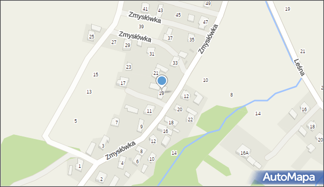 Zmysłówka, Zmysłówka, 19, mapa Zmysłówka
